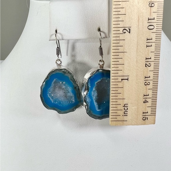 Solar Add on Item - Blue Solar Quartz 925 Gemstone Earrings - Picture 4 of 5